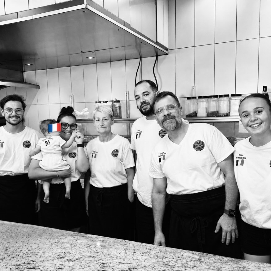 Christophe et l'équipe de Pizza Gilbert