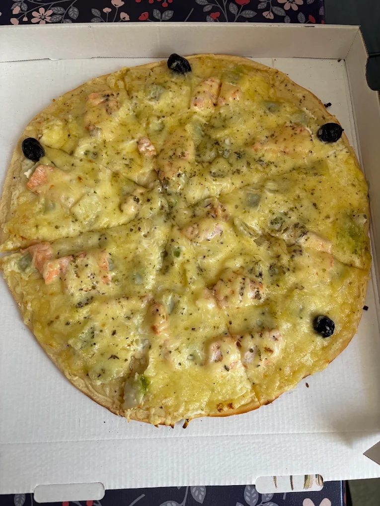 Pizza crème et saumon de la carte Pizza Gilbert