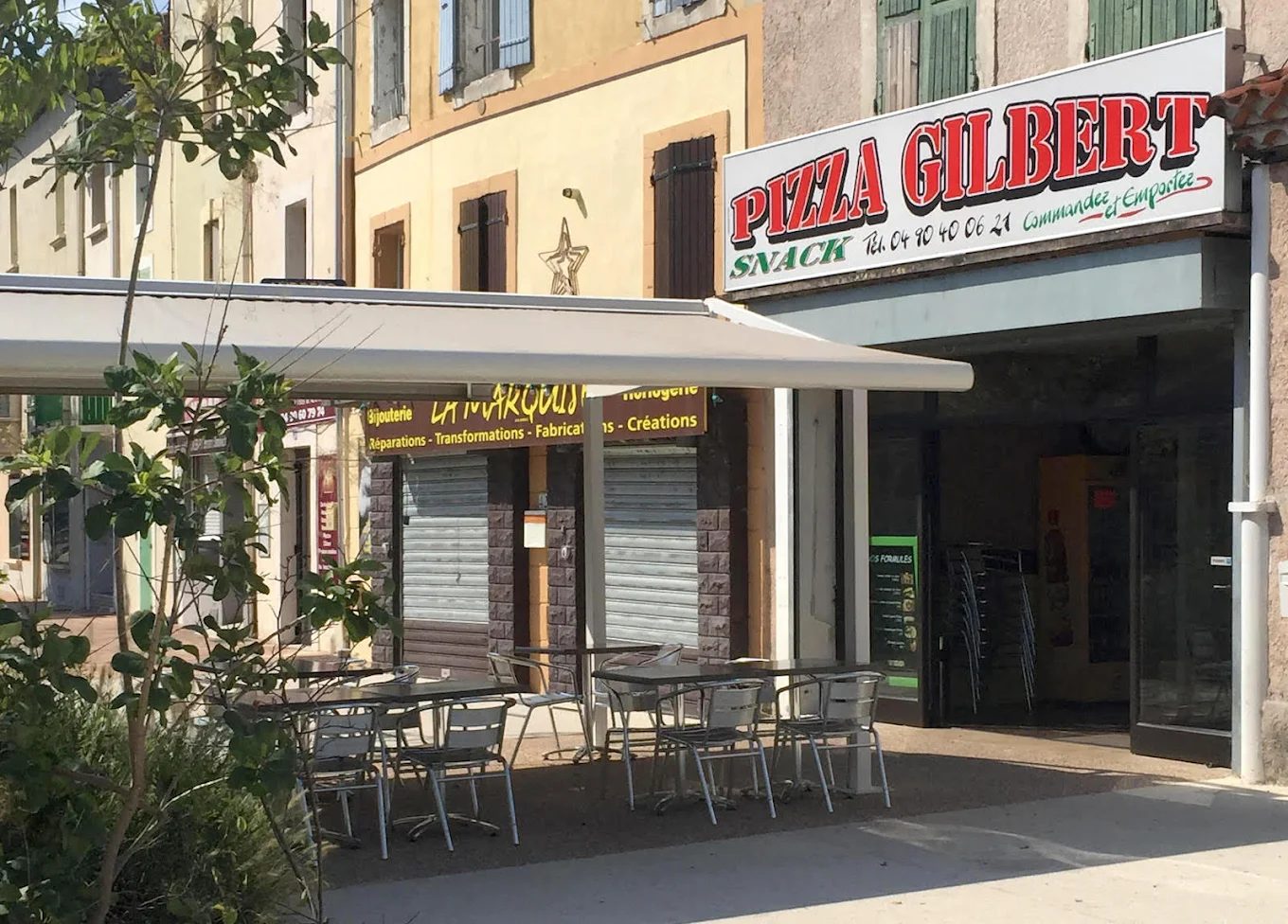Terrasse de Pizza Gilbert boulevard Victor Hugo